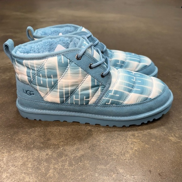 UGG Neumel LTA Wavelength Blue Puffer Boots Sherpa Lined Men’s 10 main image 9